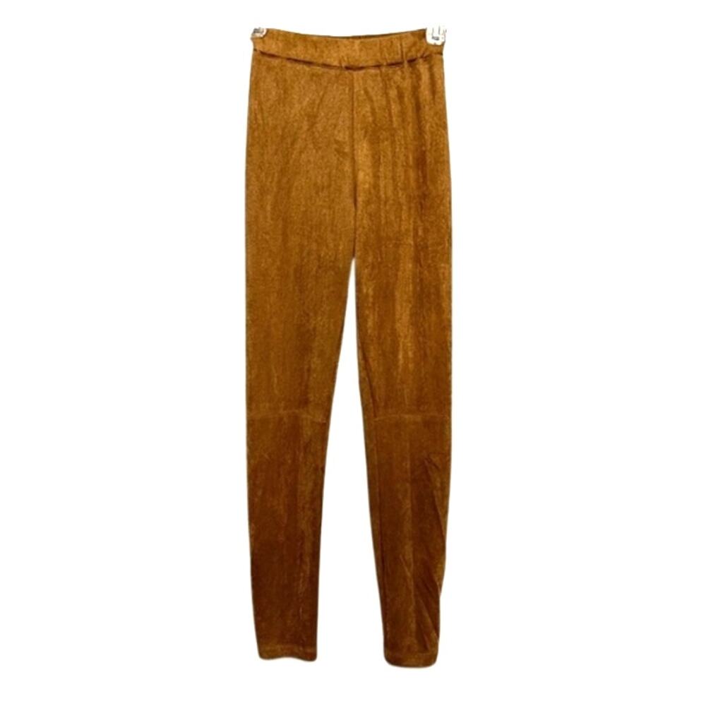 Vici Exclusive Pants Cropped Length Pull On Soft Stretchy Camel Brown W XS NWT